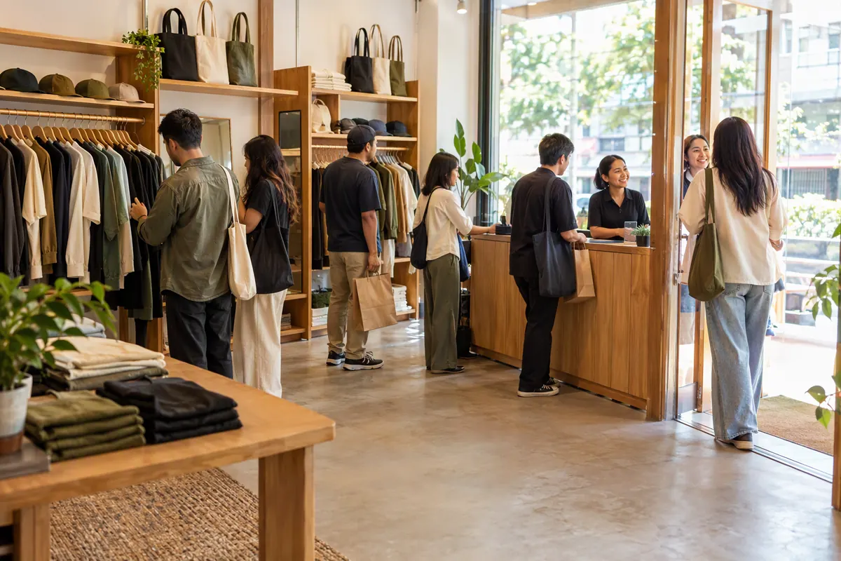 A VIP member shops again at the streetwear shop on Saturday morning